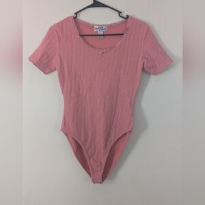 Betty Blue Pink Short Sleeve Bodysuit
